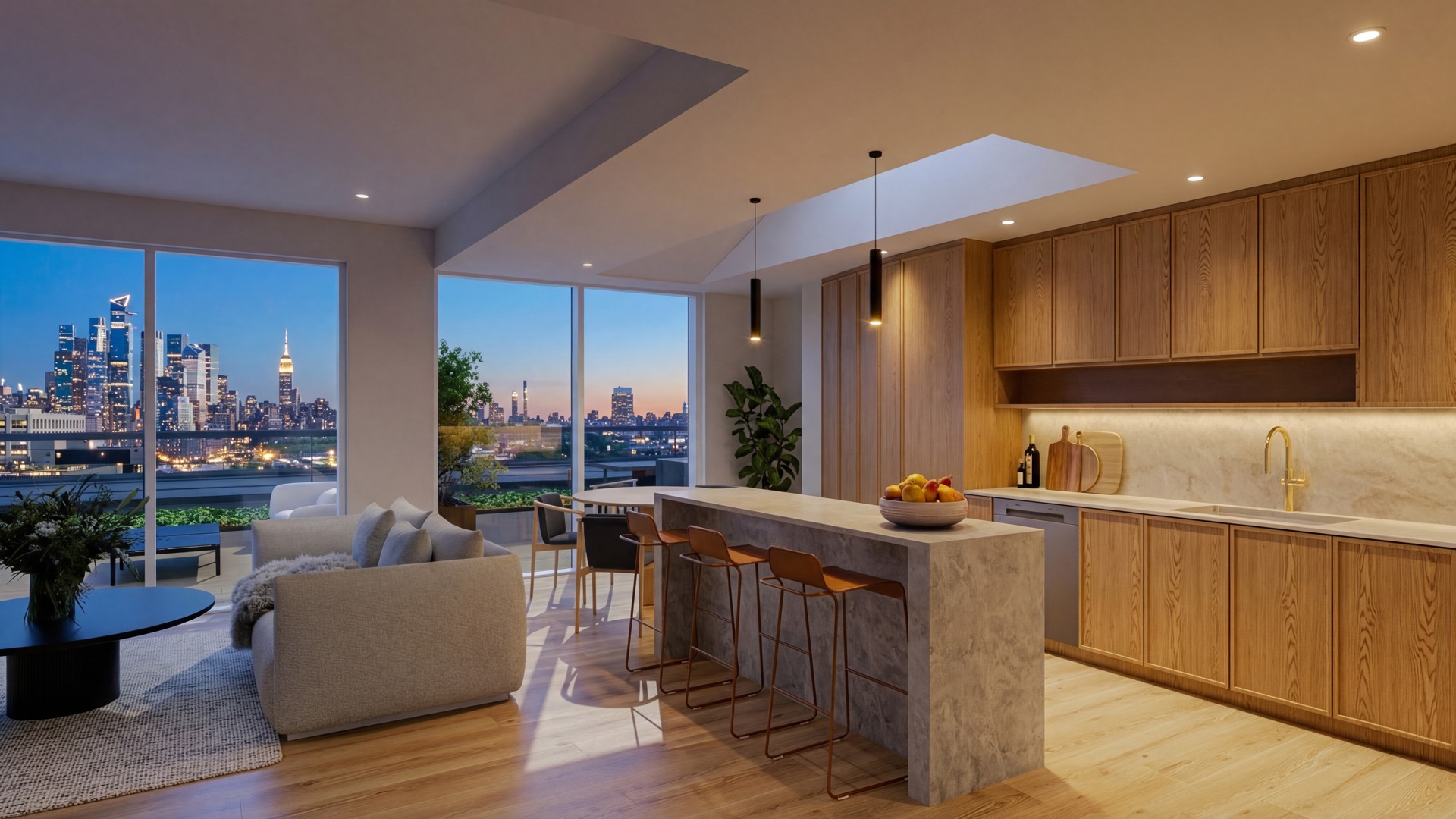 Custom shaker-style kitchen cabinetry